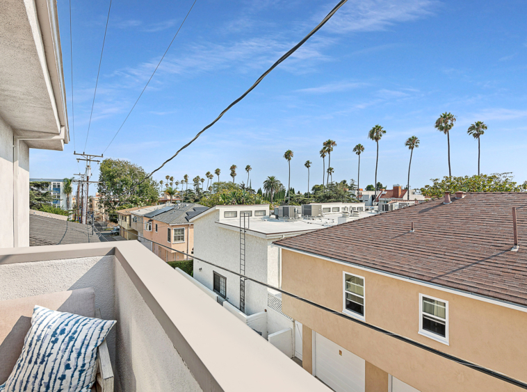 View from balcony overlooking neighboring homes