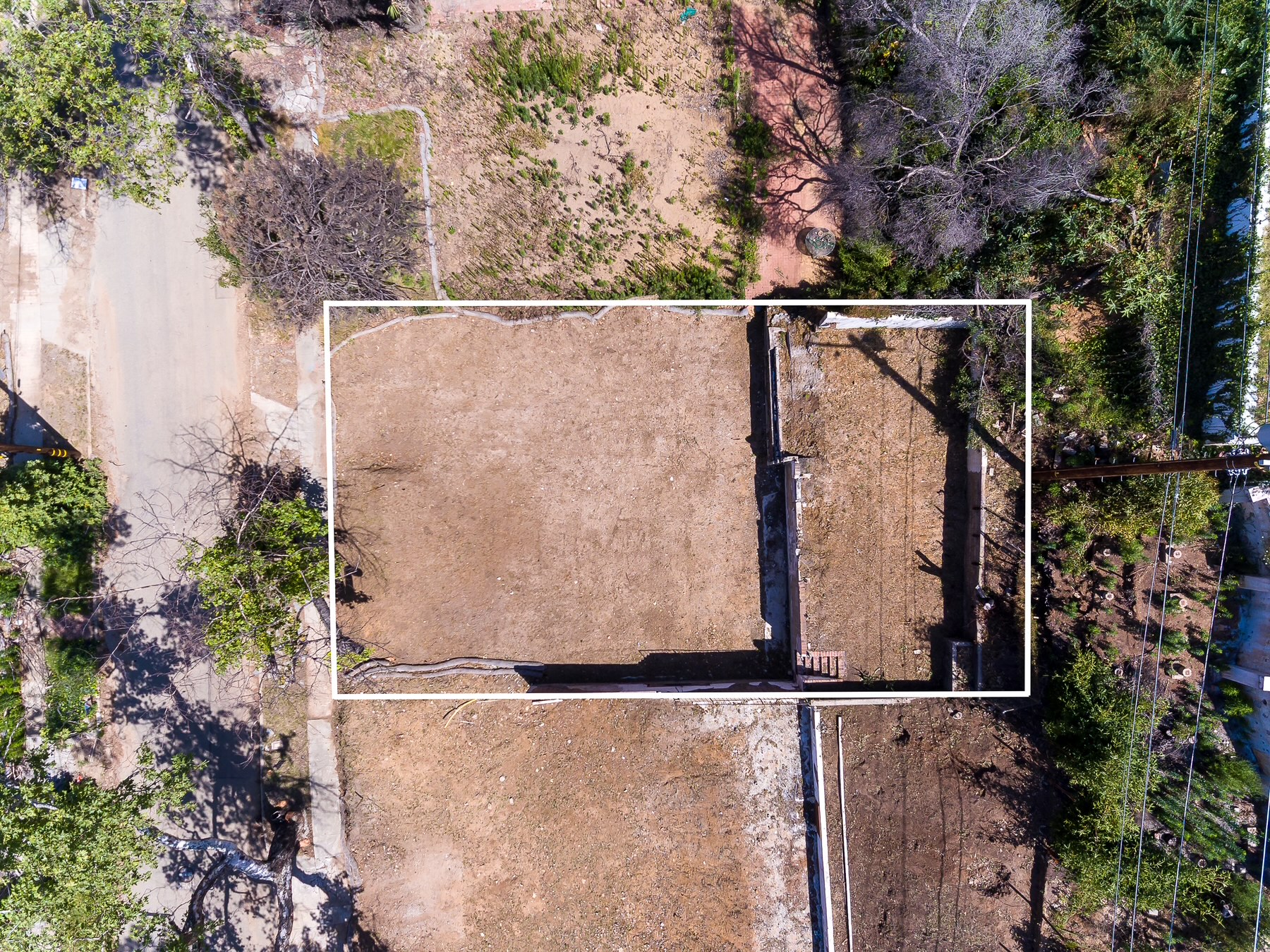 630 Bienveneda Ave-aerial view of lot in Pacific Palisades